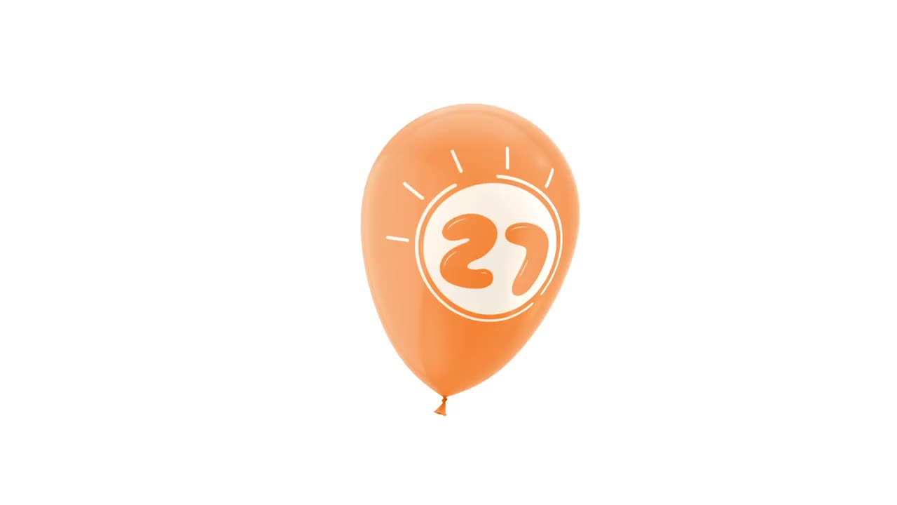 27号氦气球。与阿尔法哑光通道。视频下载