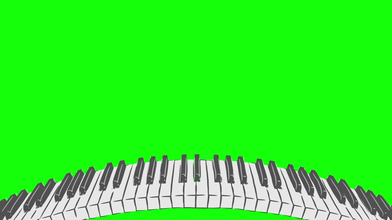 钢琴曲线环动漫风格图案A视频下载