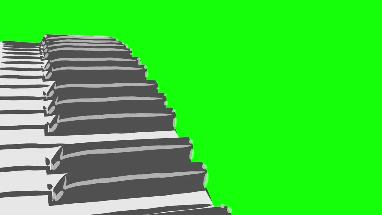 钢琴曲线环动画风格的模式F视频下载