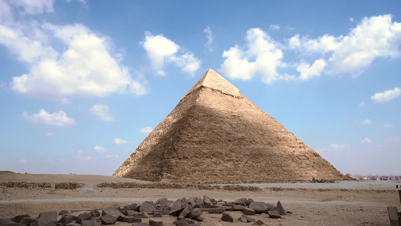 埃及吉萨金字塔复杂古文明联合国教科文组织世界遗产视频素材