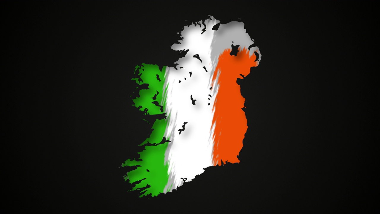 爱尔兰圣帕特里克节的彩旗视频下载