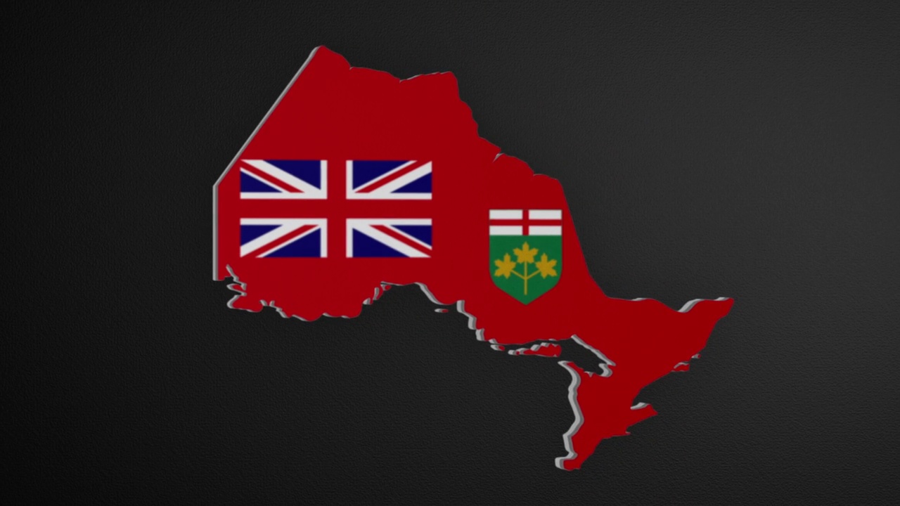 安大略-加拿大省边界地图介绍视频下载