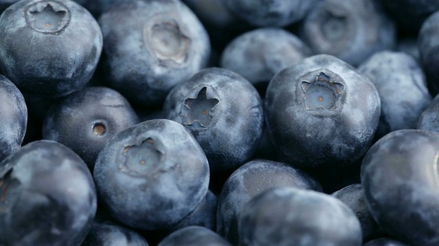 新鲜蓝莓，水果背景视频素材