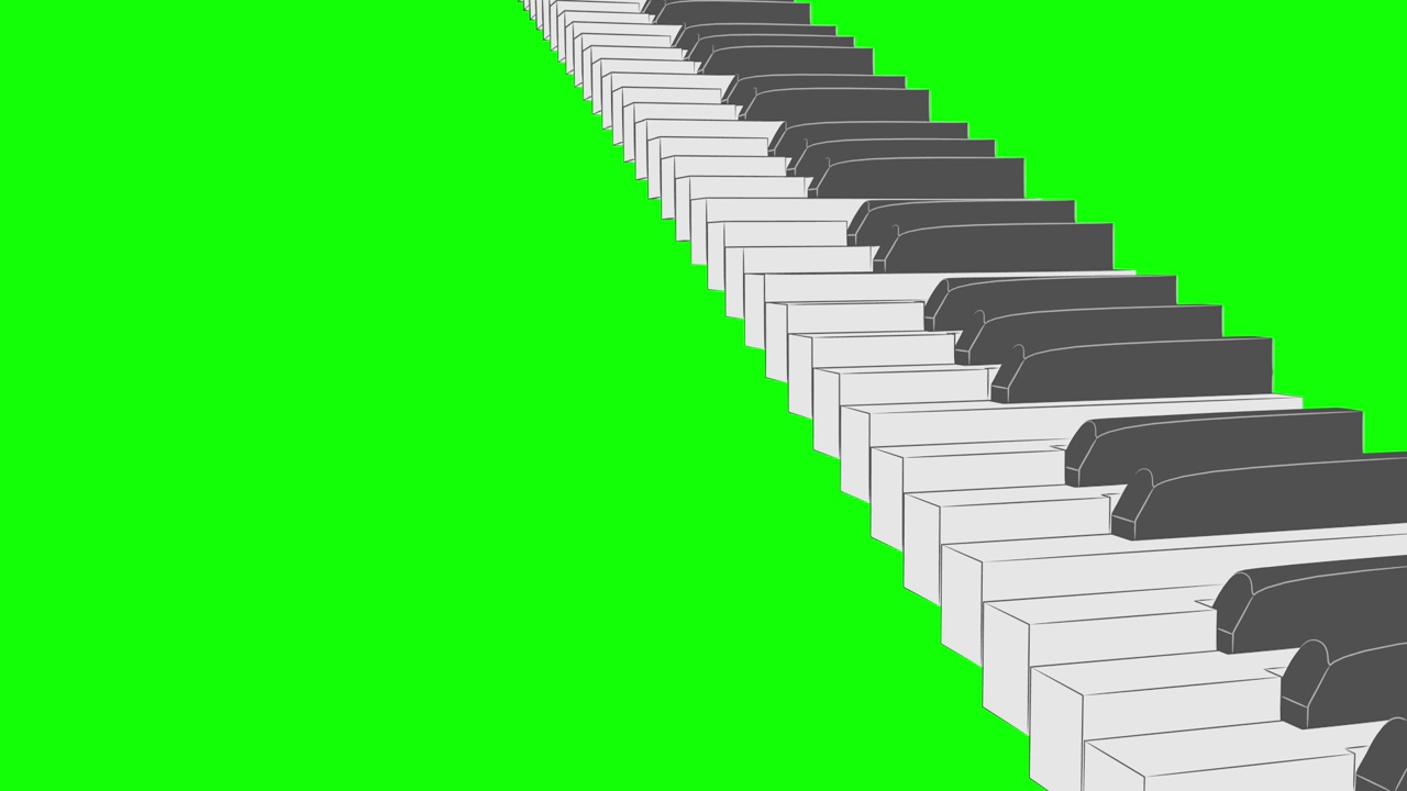 钢琴楼梯循环单调模式E视频下载
