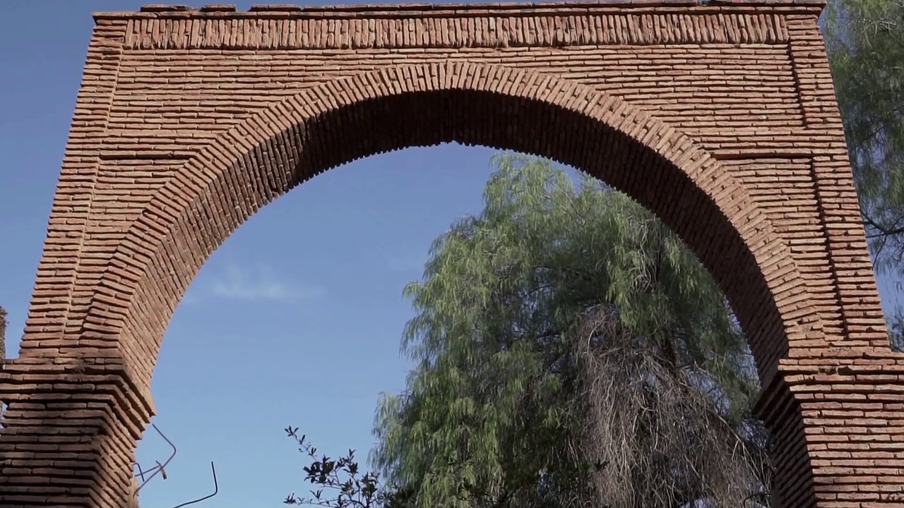 慢镜头的传统建筑拱门视频下载
