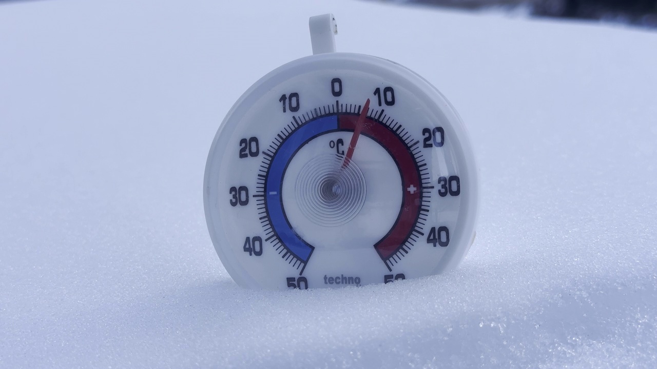 温度计在雪中工作视频下载