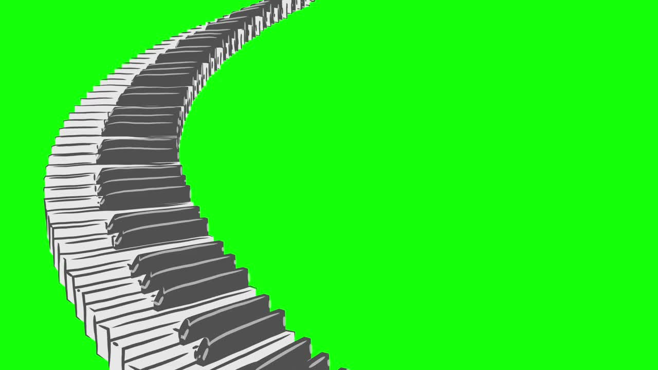 钢琴楼梯曲线环风格模式B视频下载