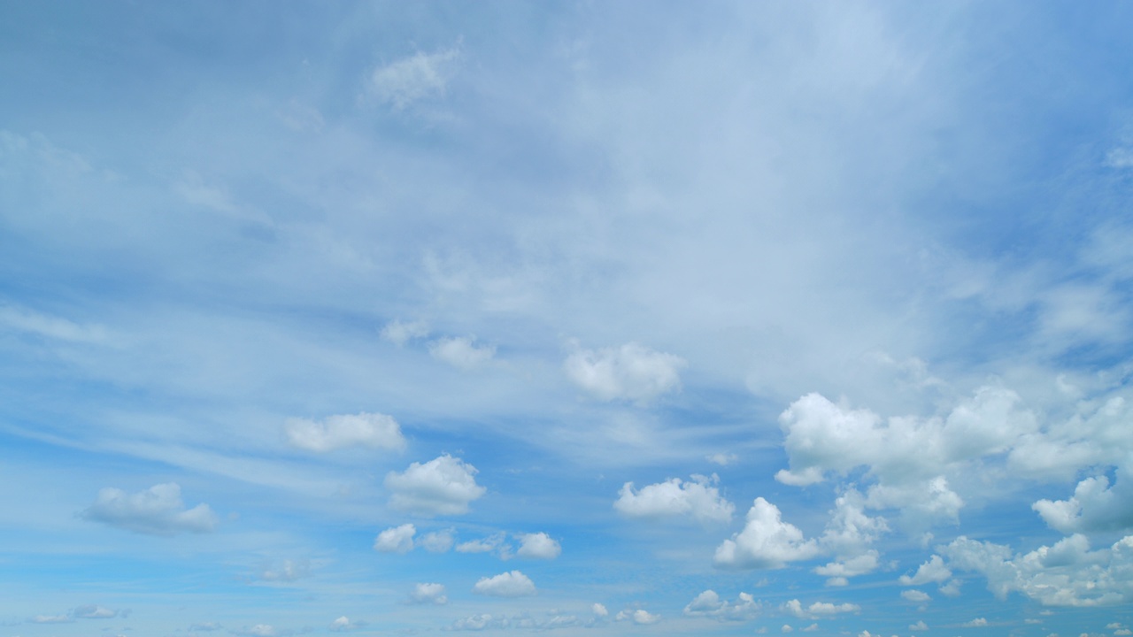 大自然天气蓝天。美丽的云蓝天与云。气象学的话题。间隔拍摄。视频下载