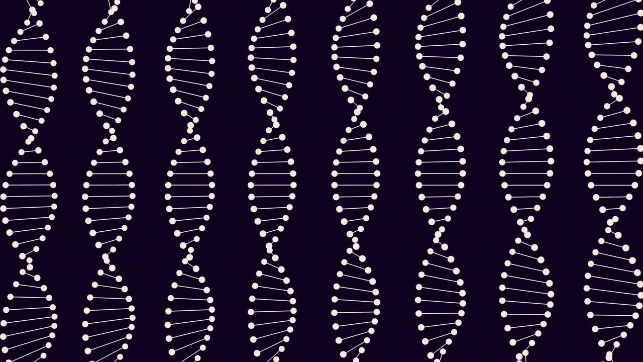 黑色梯度上的基因图谱视频素材