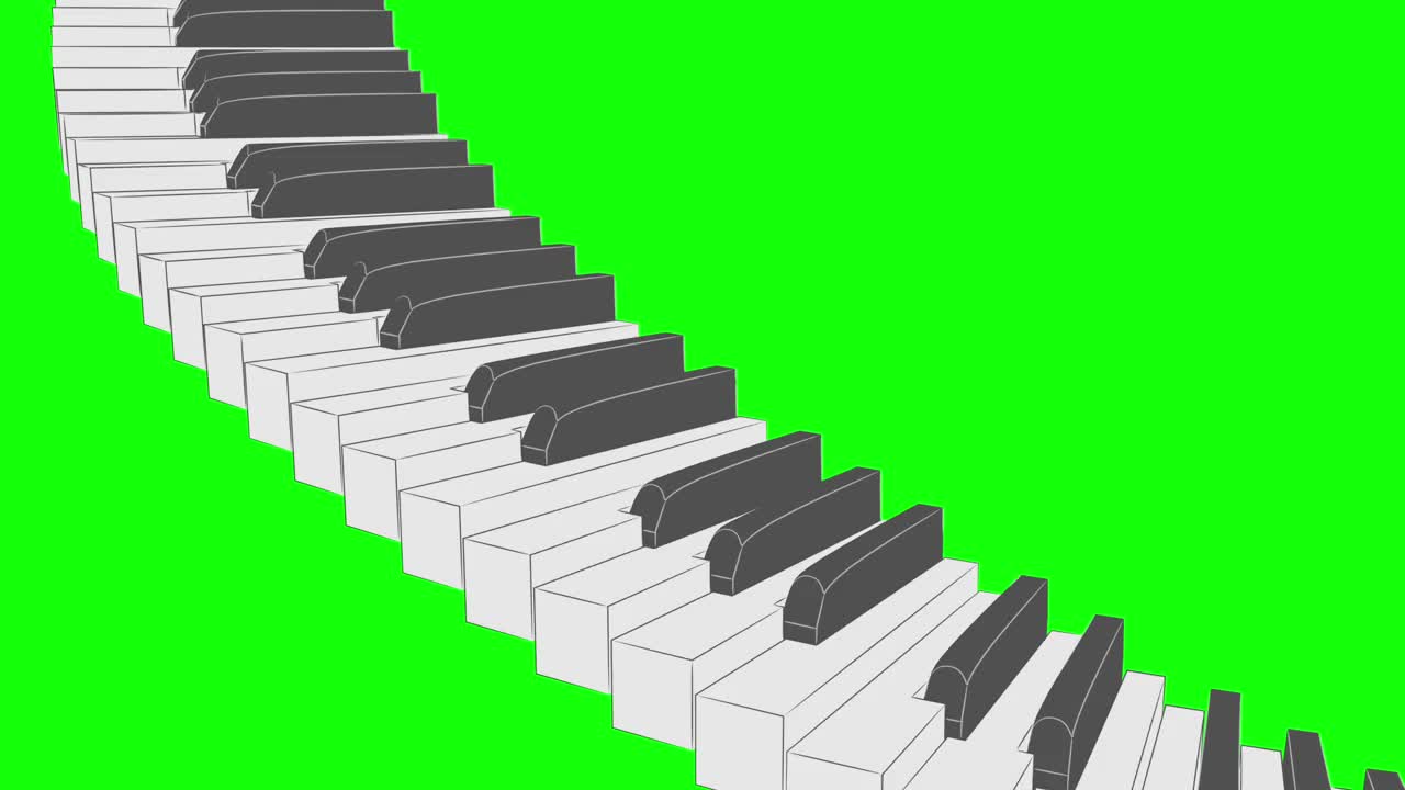 钢琴楼梯曲线循环单调模式A视频下载