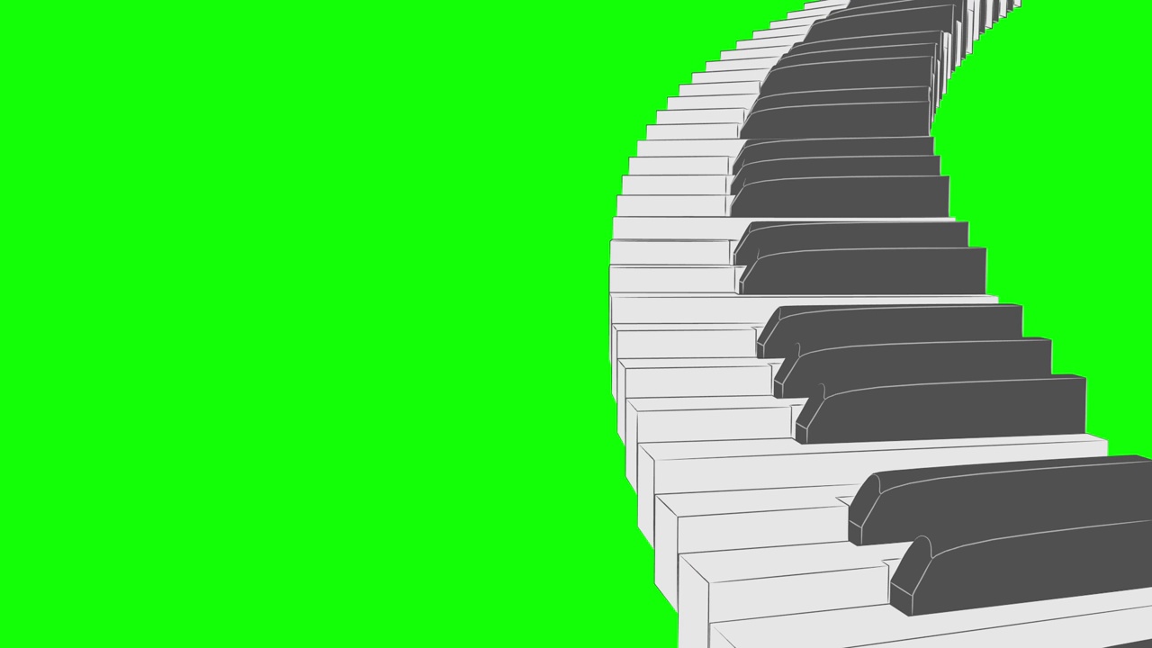 钢琴楼梯曲线循环单调模式D视频下载