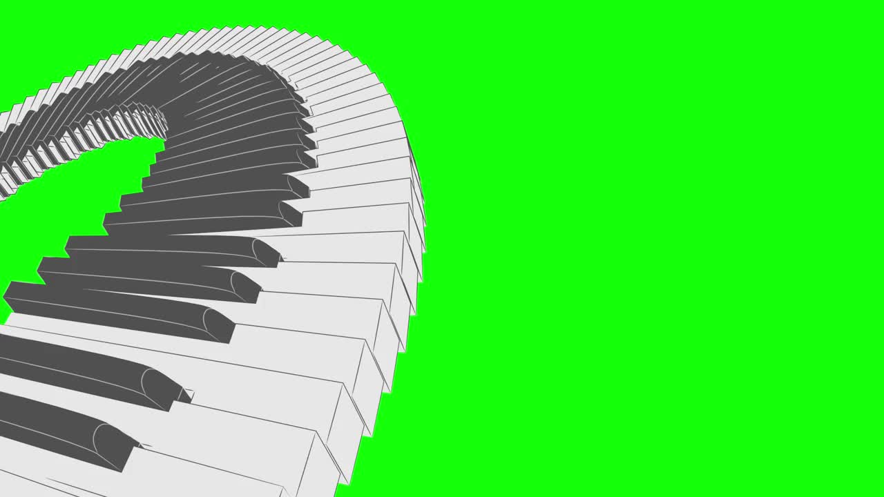 钢琴楼梯曲线循环单调模式G视频下载