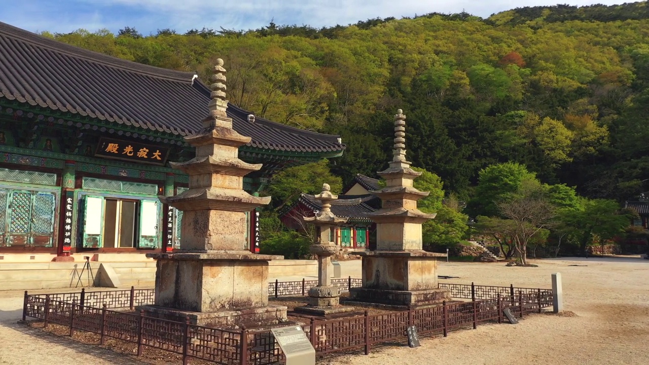 宝林寺的石塔/长兴郡，全南，韩国视频下载