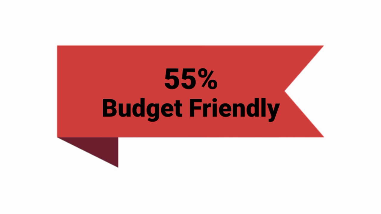 55%动画插图预算友好的警告标志横幅视频素材