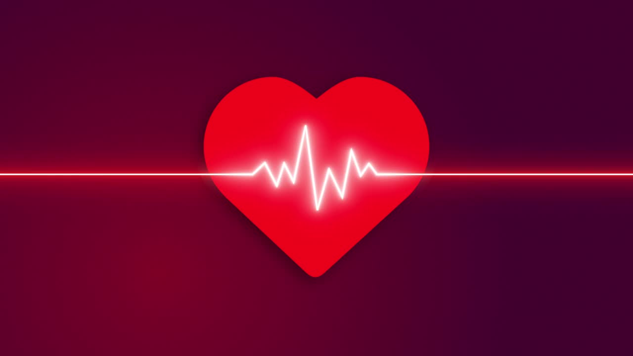 世界卫生日心跳线医疗概念循环视频下载