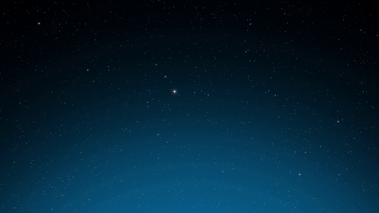 闪烁星空的蓝色夜空复制空间动画。视频下载