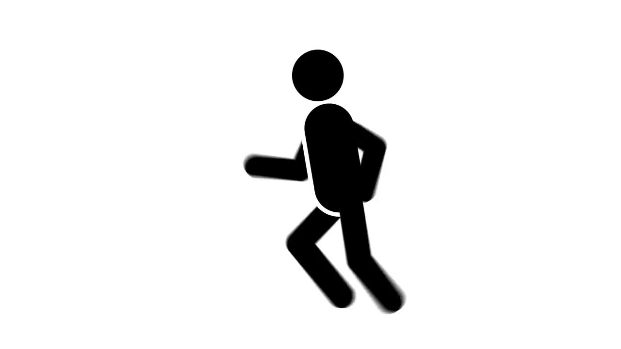 奔跑者的象形图。视频下载
