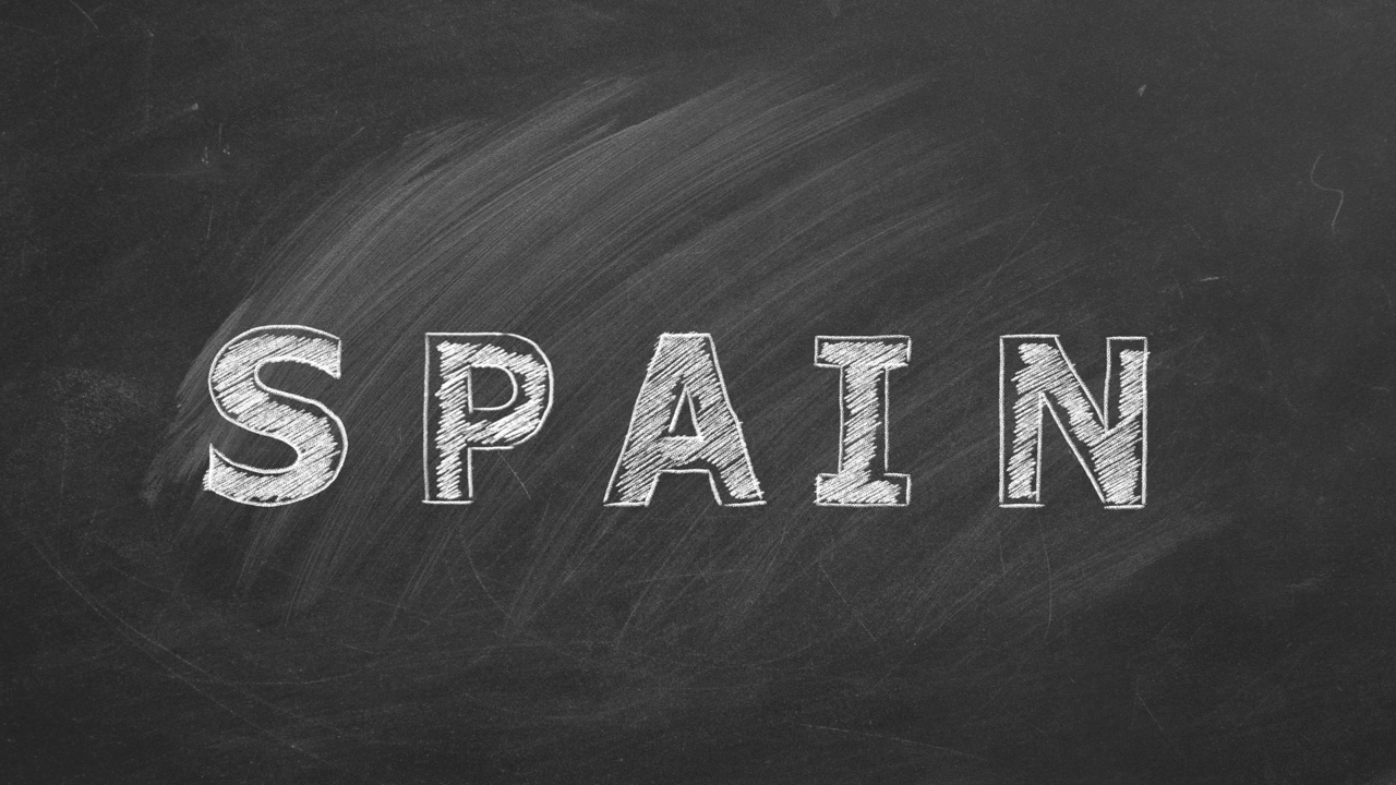 西班牙。粉笔绘制和动画插图。视频下载