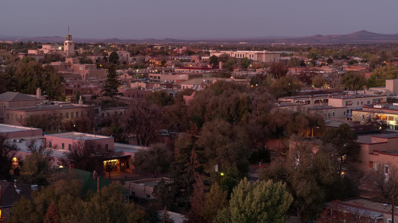 圣达菲城市景观清晨日出时间延时视频素材