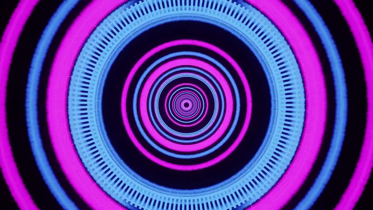 催眠蓝色和紫色的VJ环旅行背景隧道视频素材