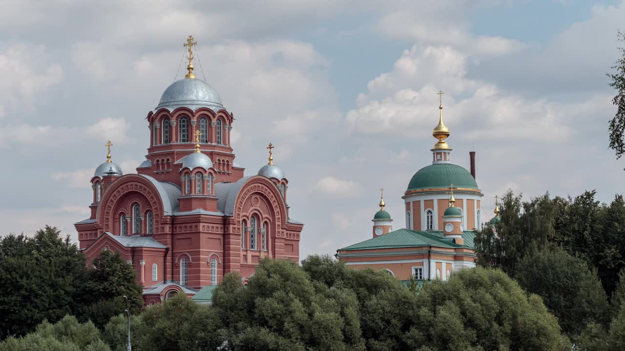 波克罗夫斯基和波克罗夫斯基大教堂建于1308年。莫斯科,俄罗斯视频下载