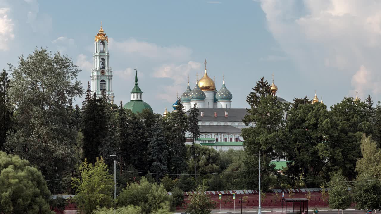 莫斯科地区Sergiev Posad的圣三一圣Sergius Lavra视频下载