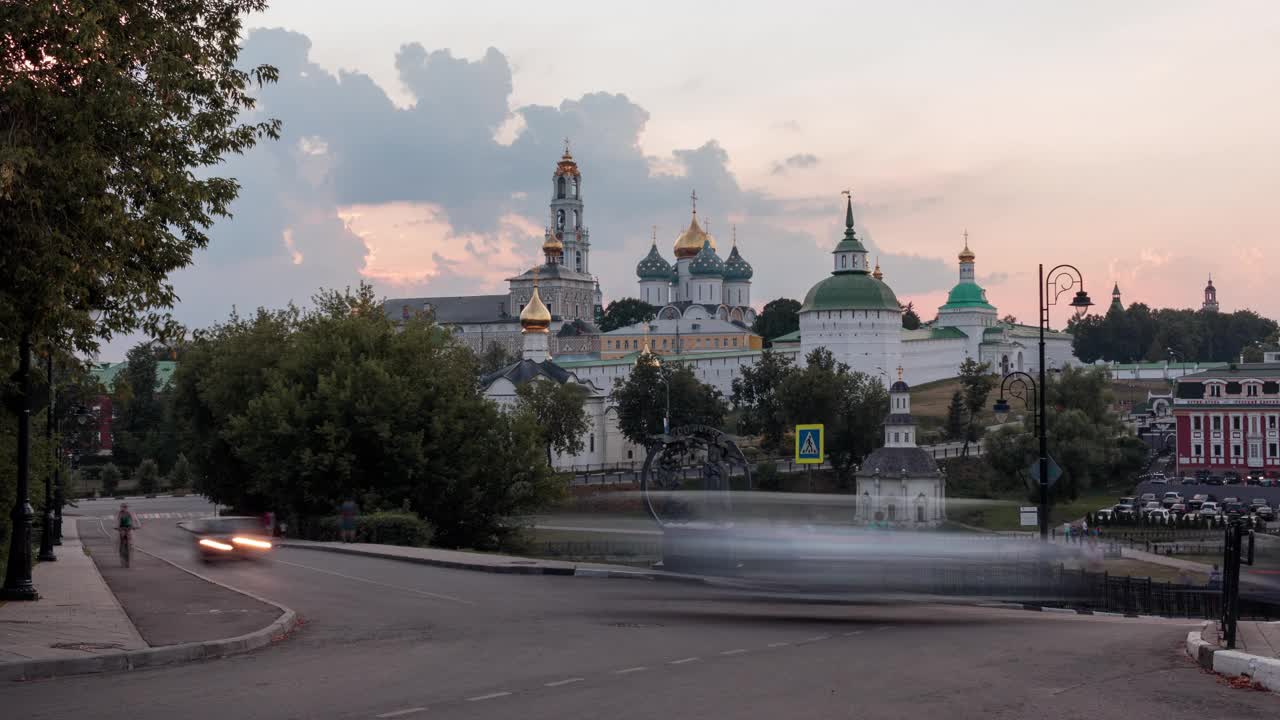 莫斯科地区Sergiev Posad的圣三一圣Sergius Lavra视频下载