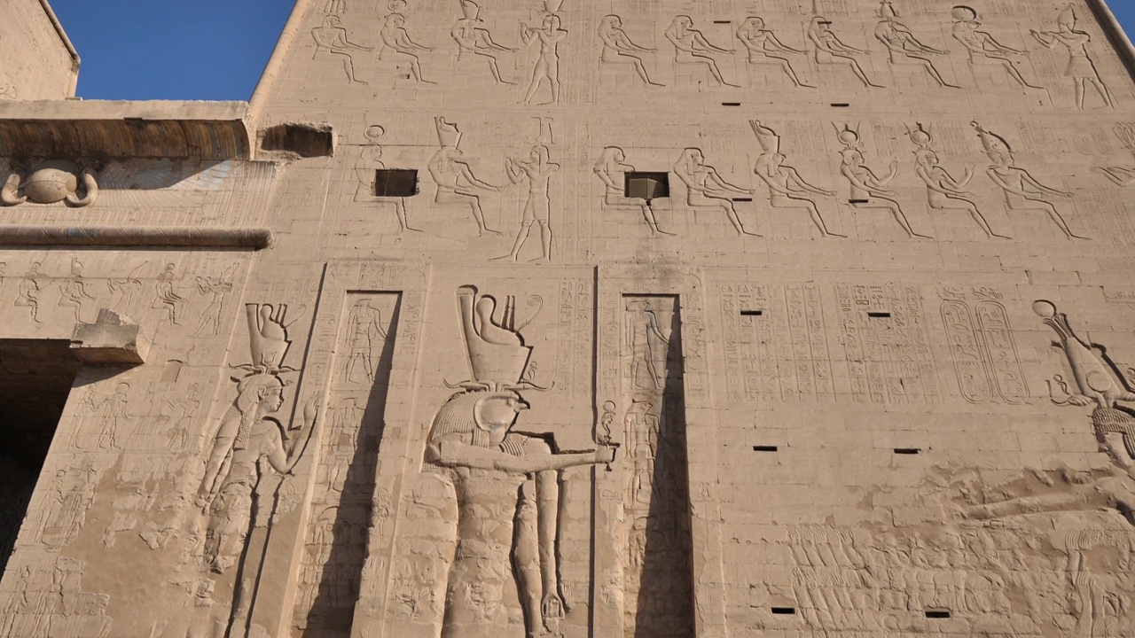 荷鲁斯神庙在Edfu，上埃及视频素材