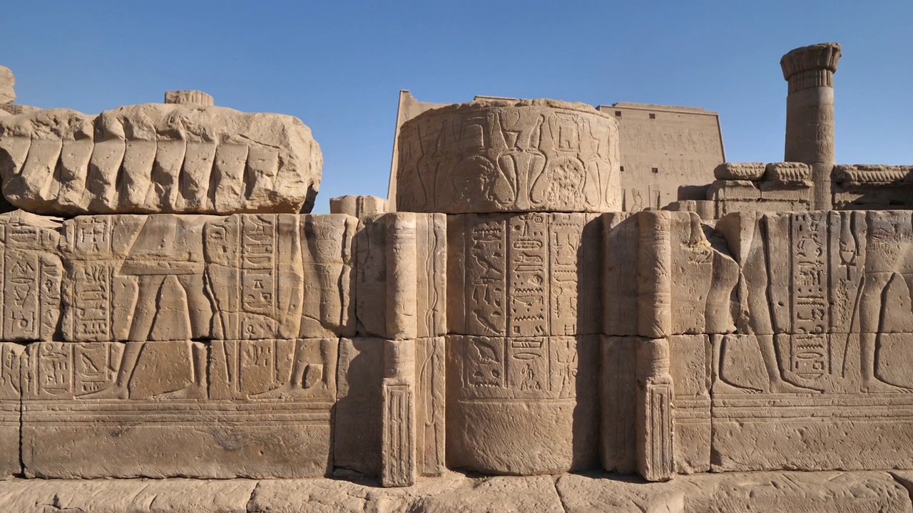 荷鲁斯神庙在Edfu，上埃及视频素材