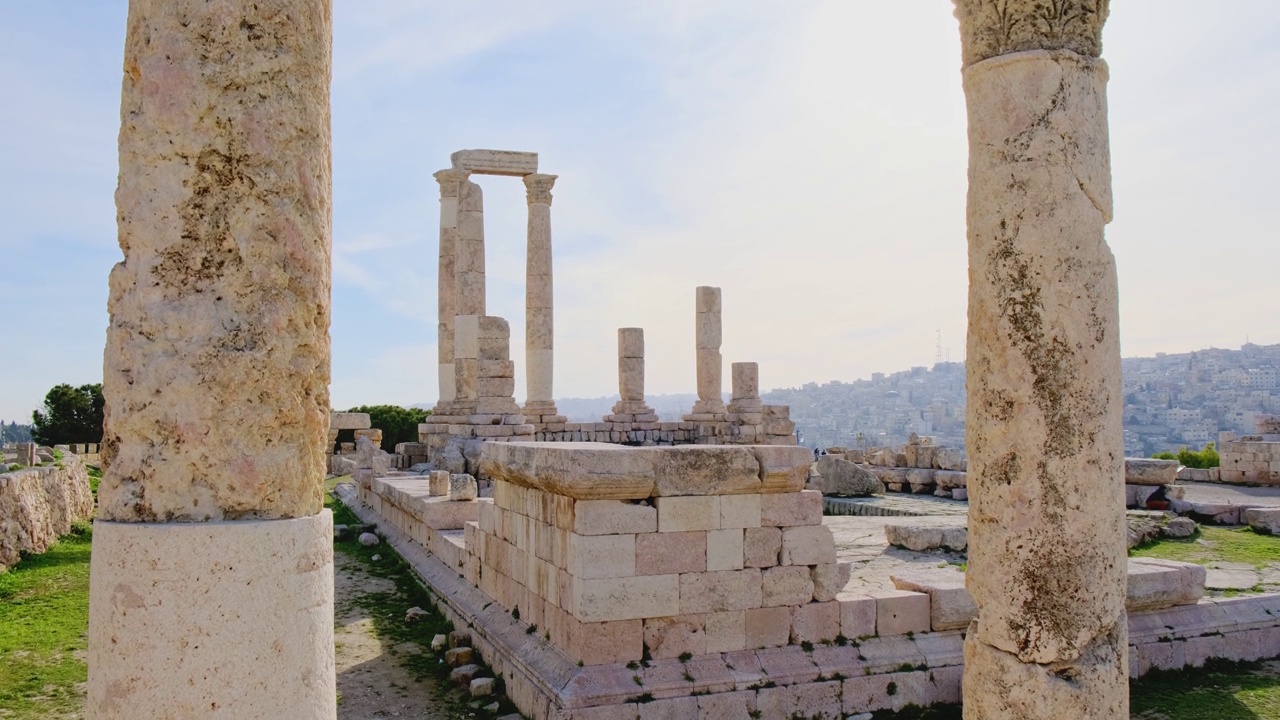 约旦安曼的赫拉克勒斯古庙视频素材