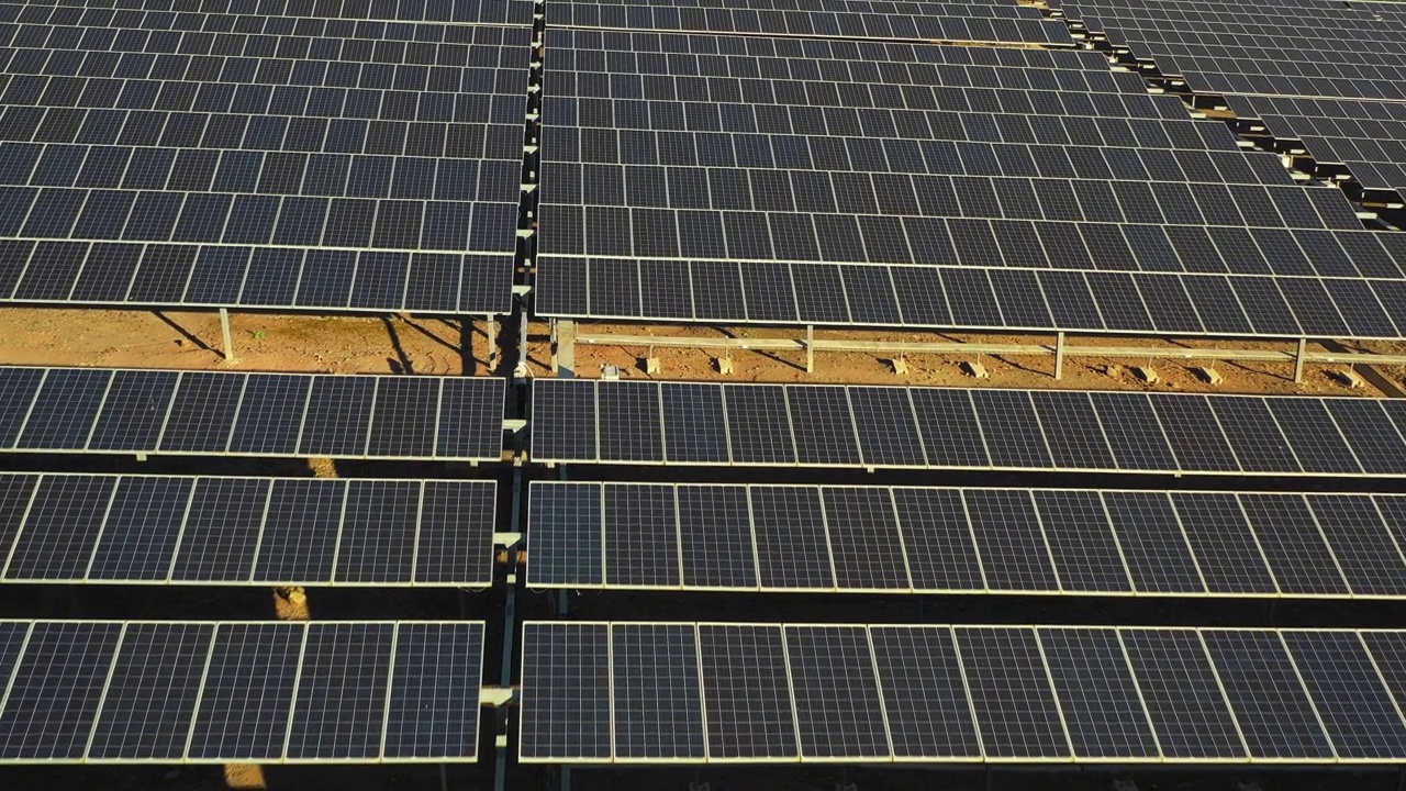 生态太阳能电站面板视频素材