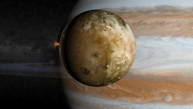 木星及其卫星木卫一，动画视频下载