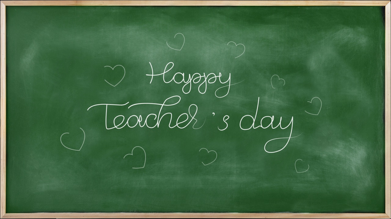 教师节快乐写在黑板上视频下载