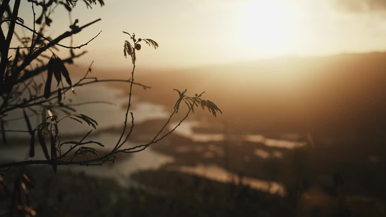 科科岬火山口顶部的日落视频下载