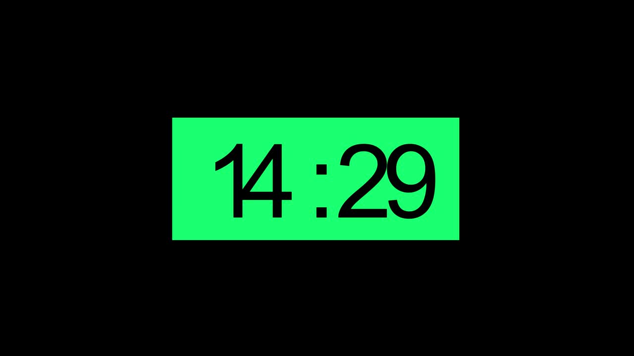 倒数14秒，阿尔法通道，计时器，倒数，绿色视频素材