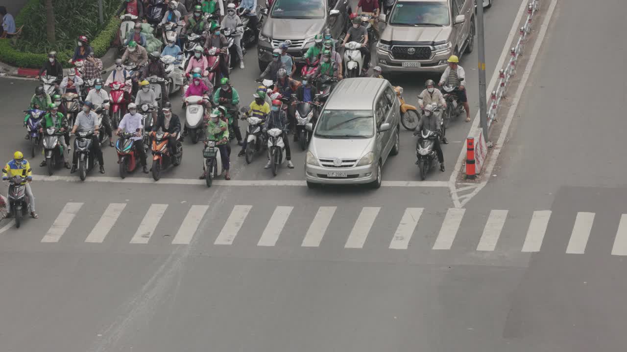 胡志明市交通航拍图Chí视频素材