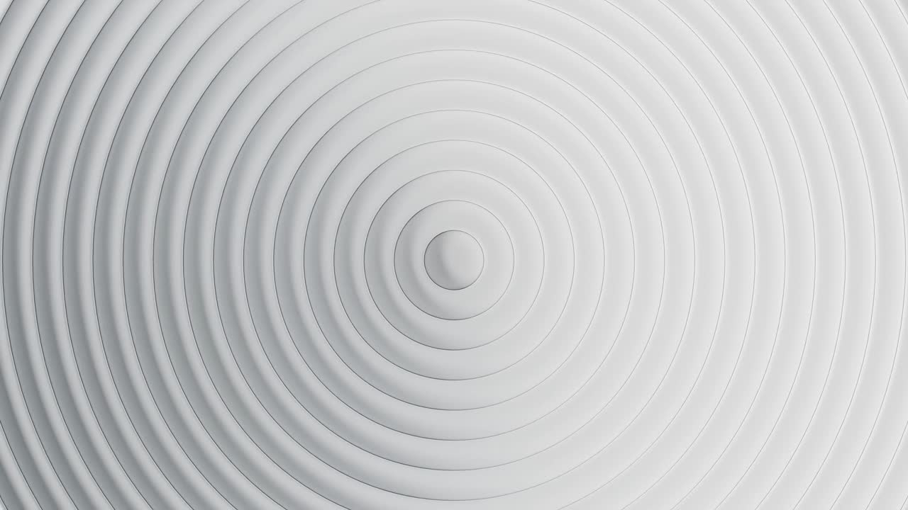 白色抽象径向圆的无缝循环在图层之间上下移动。运动图形视频下载