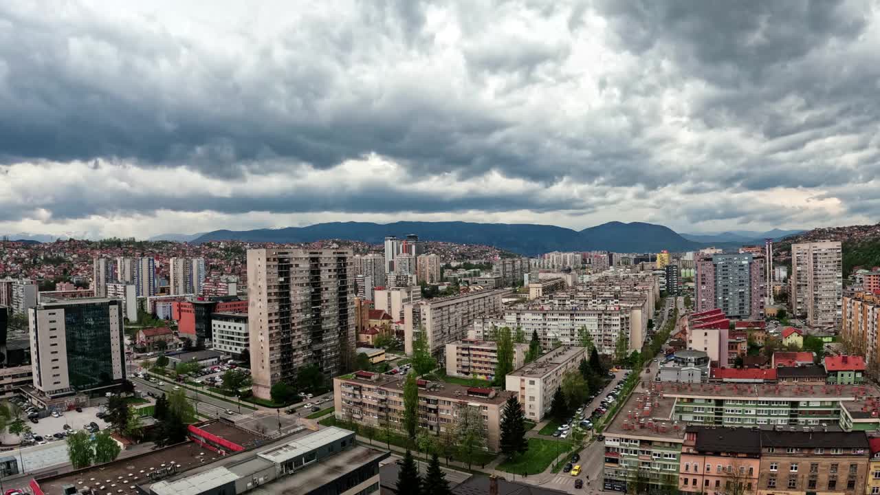 萨拉热窝波斯尼亚和黑塞哥维那，延时视频，四月视频下载