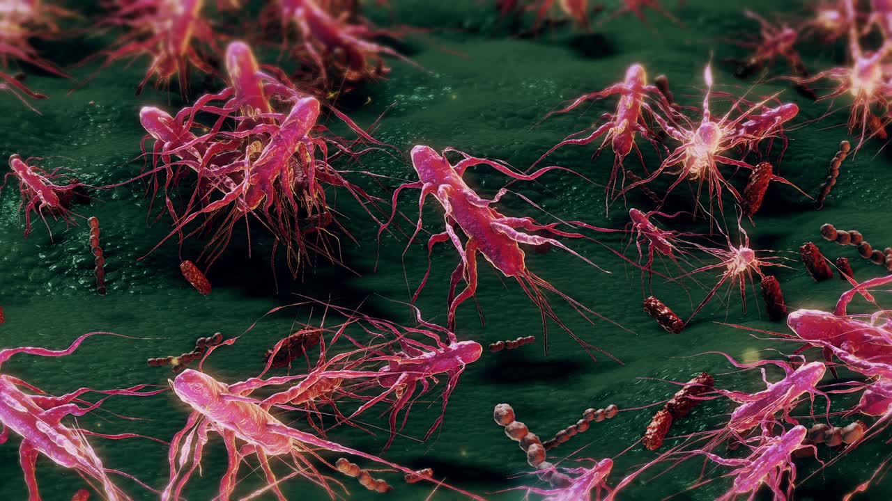 单核细胞增多性李斯特氏菌。视频下载
