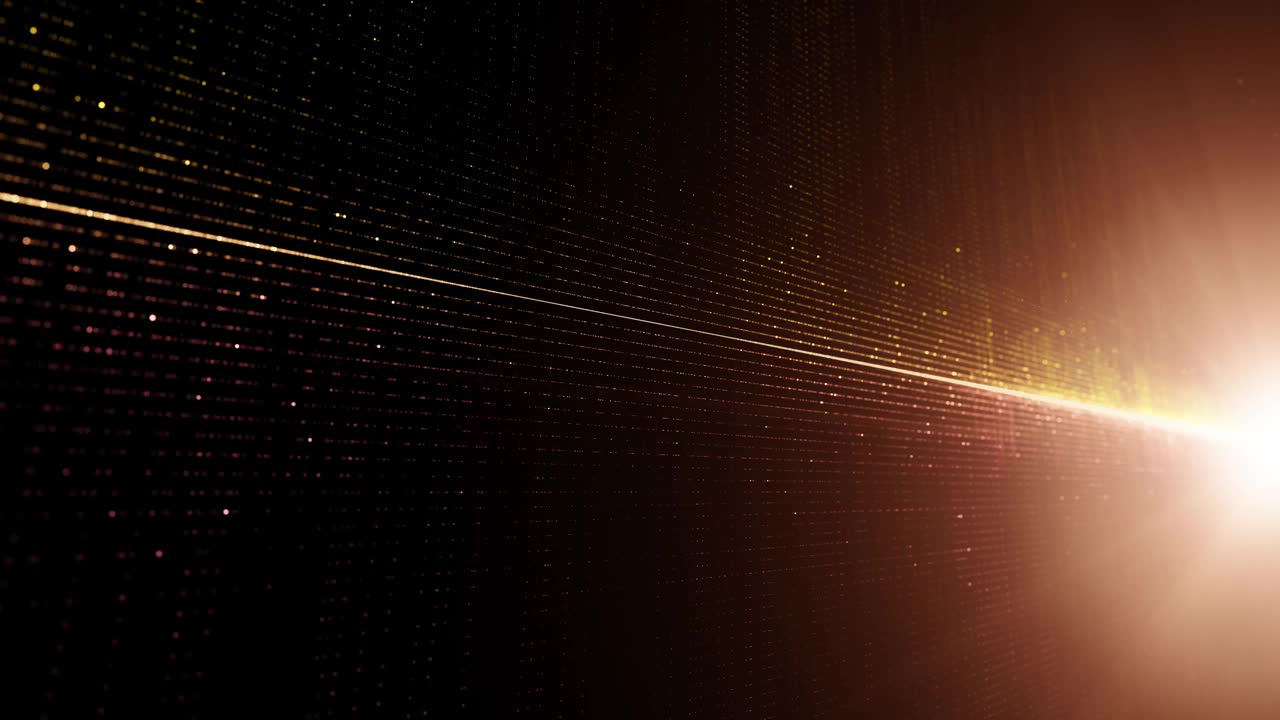 闪闪发光的电脑网络粒子动画背景。视频素材