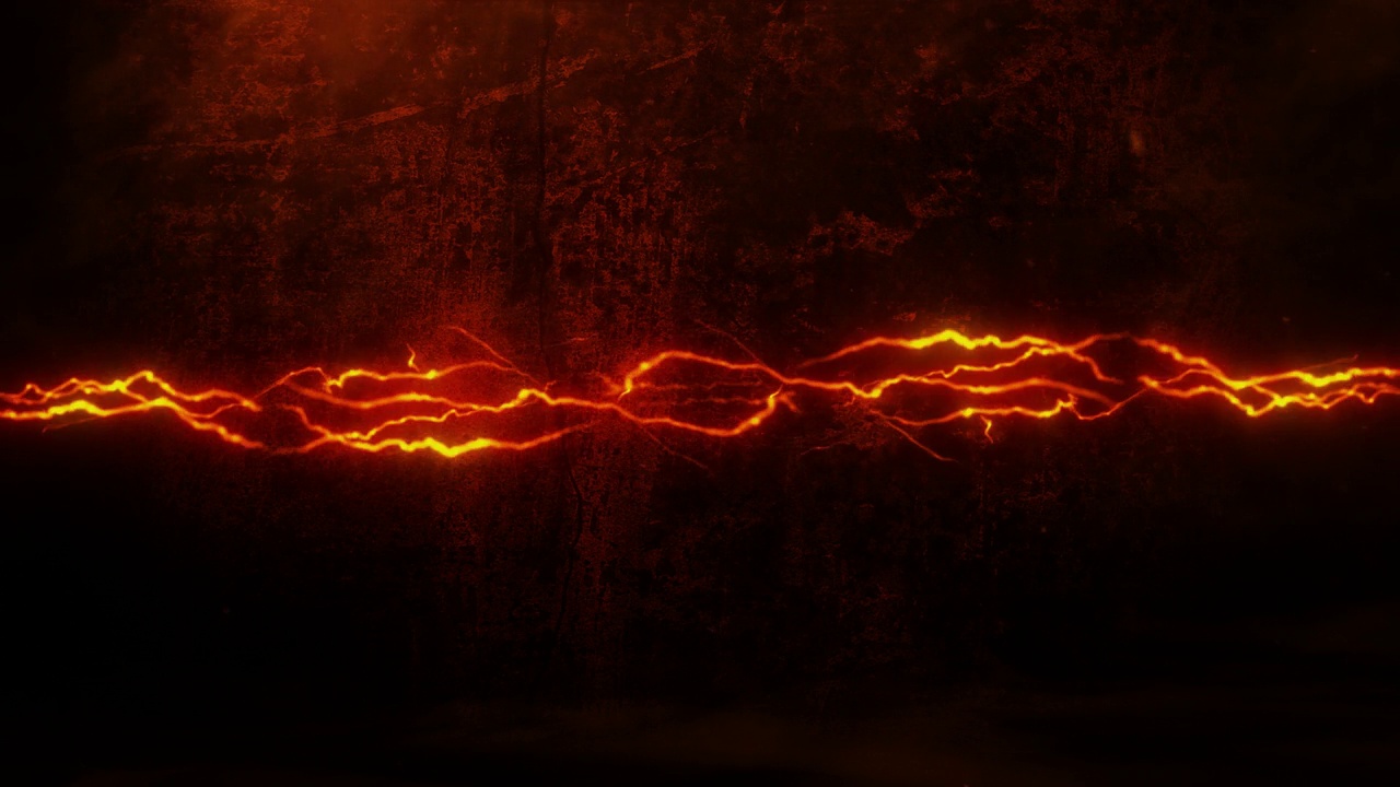 红色闪电在暗红色背景上的3D渲染动画视频下载