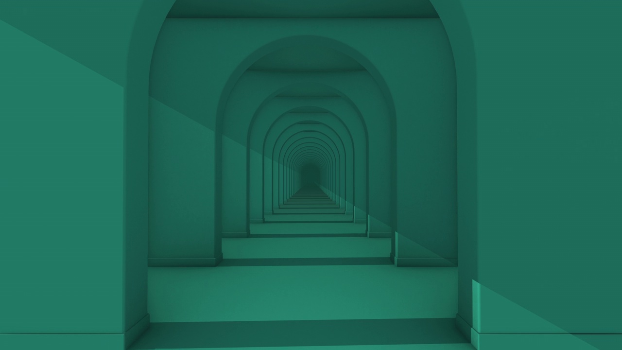 拱形隧道及走廊视频素材