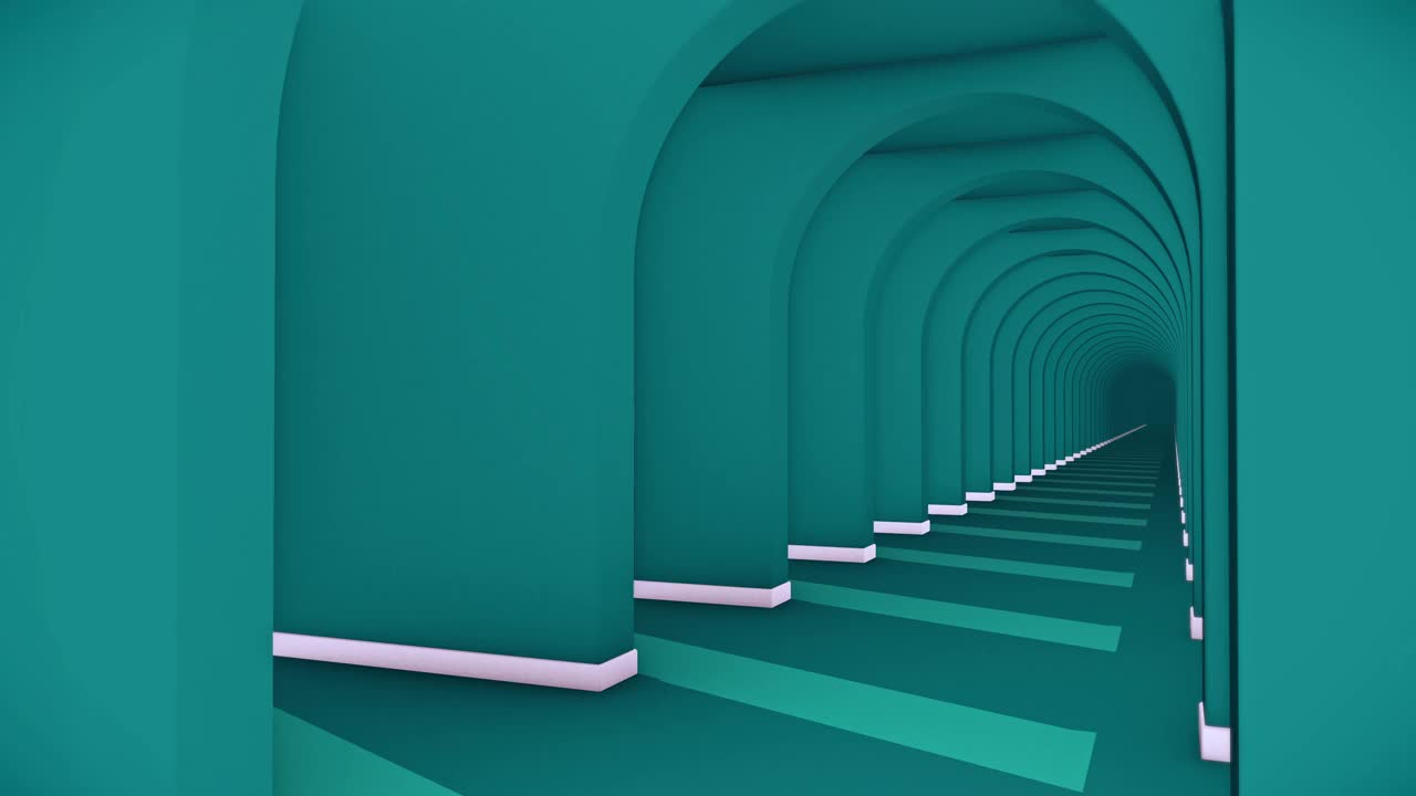 拱形隧道及走廊视频素材