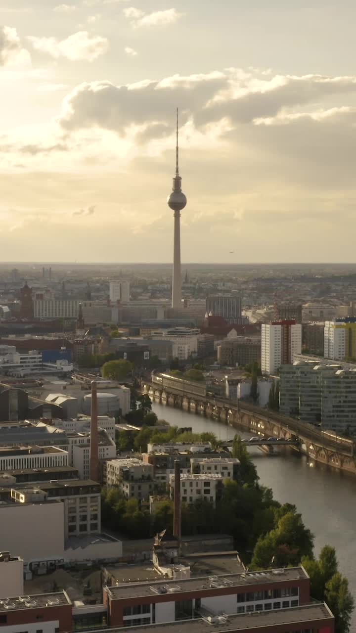 柏林的空中无人机视图视频下载