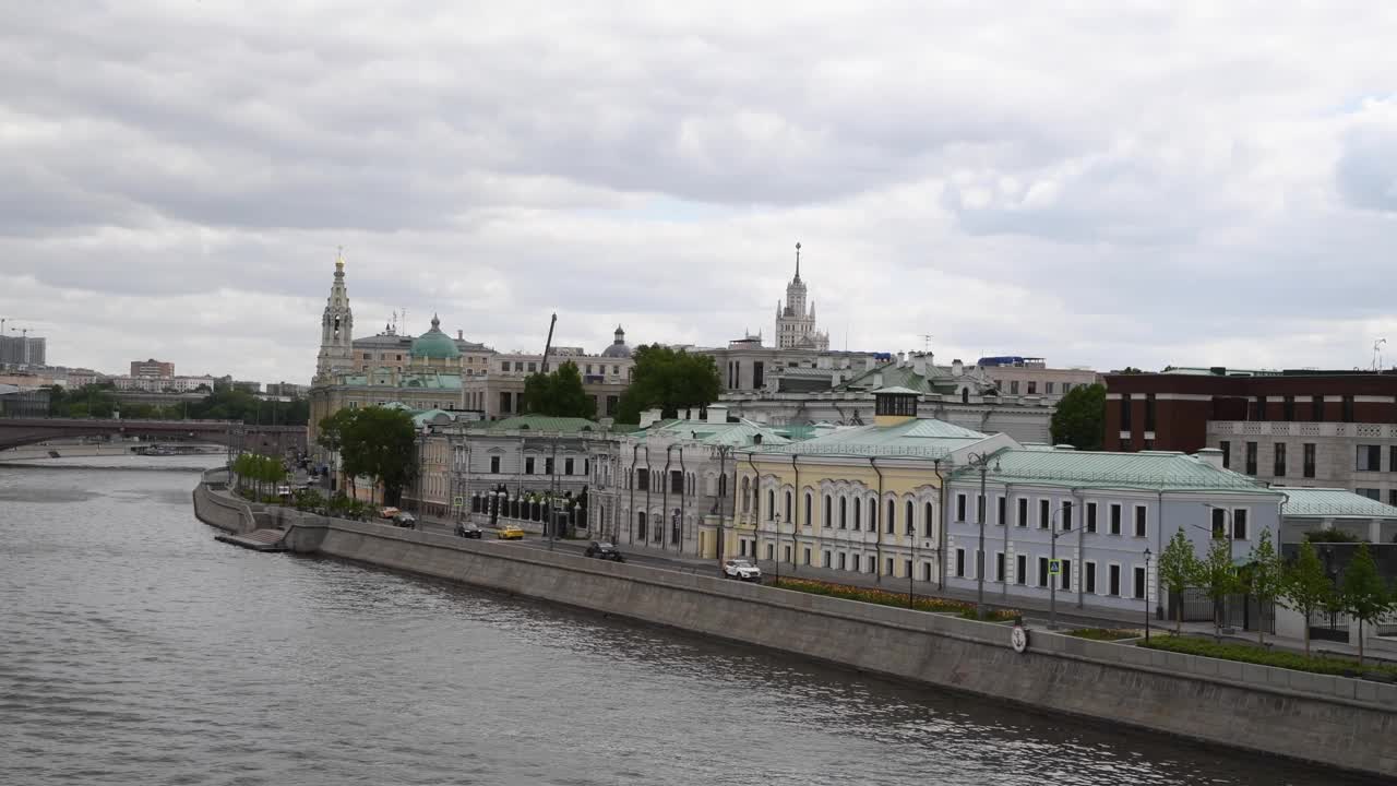 莫斯科市区城市景观视频下载