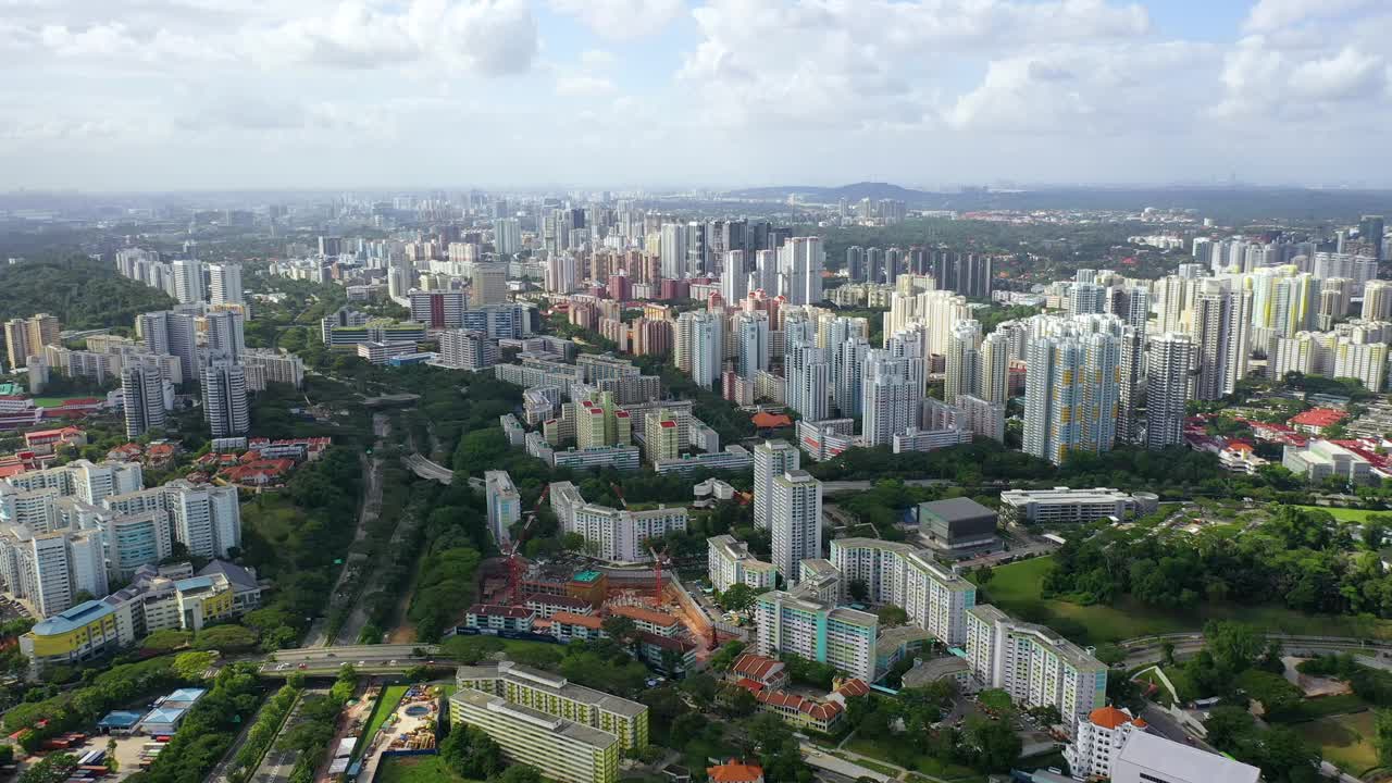 无人机鸟瞰新加坡城市建筑的4k镜头。视频下载