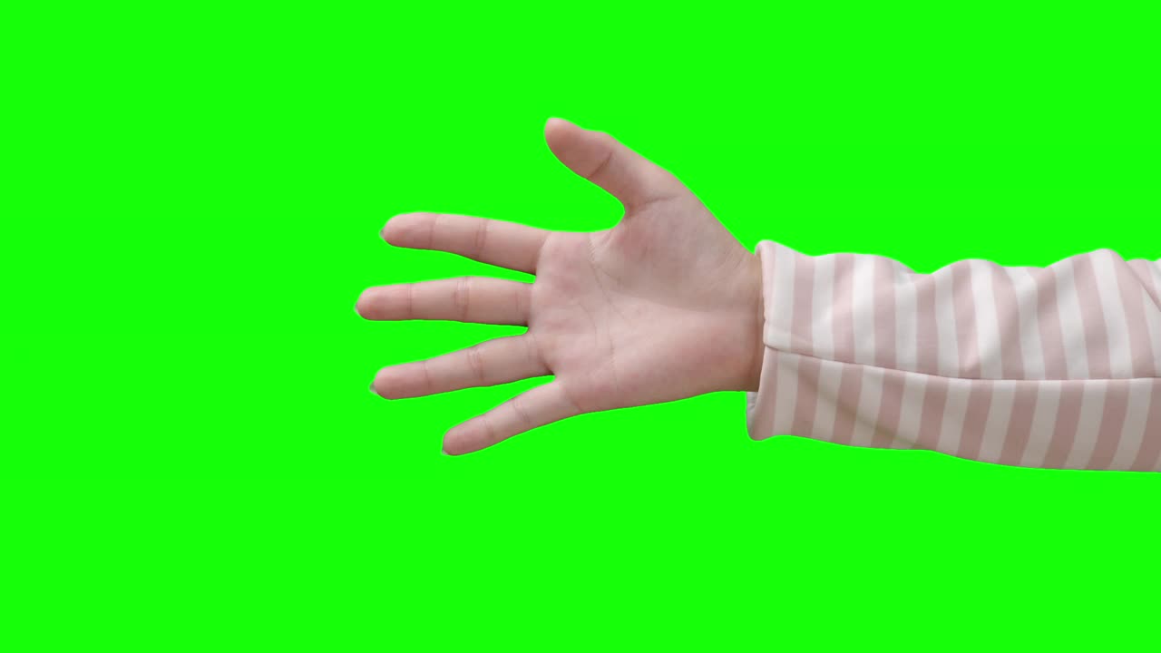 绿色背景上，女性伸出手指，发出求救信号视频下载