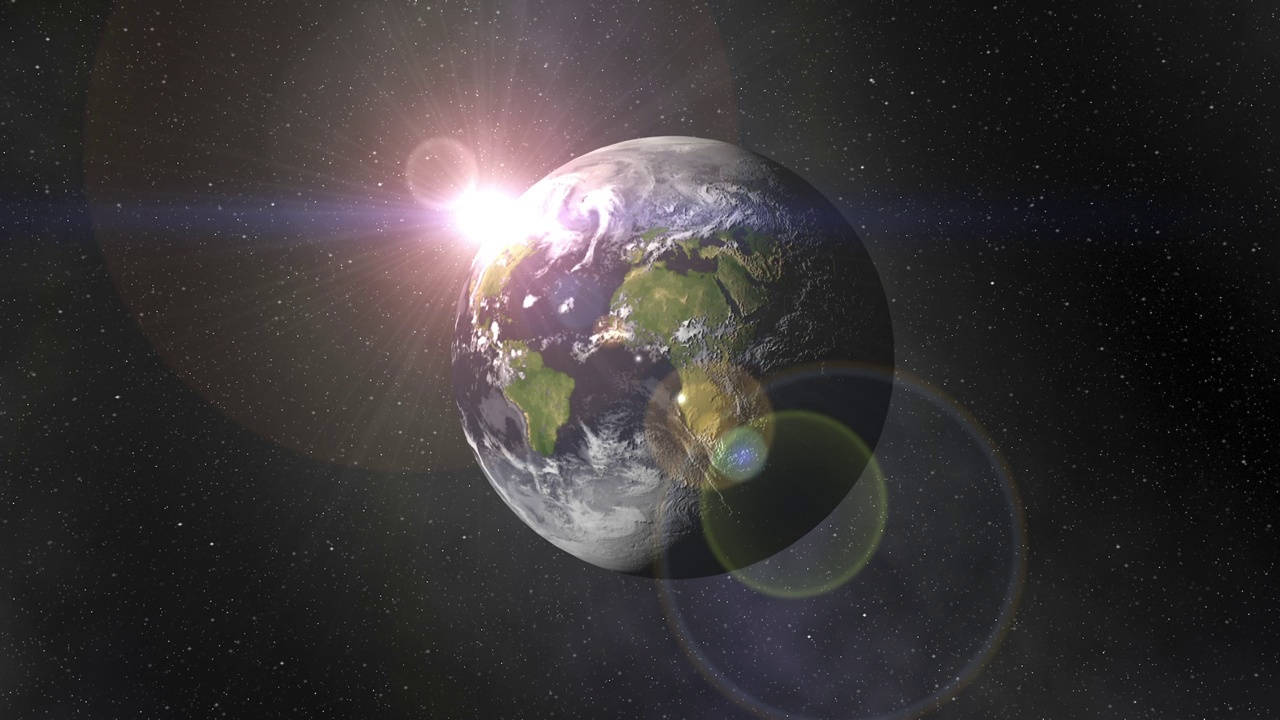 环球0201:地球在星空中旋转。视频下载