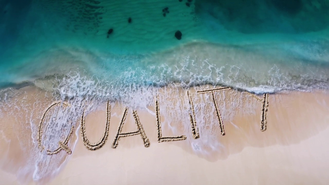 数量/质量写在沙滩上视频下载