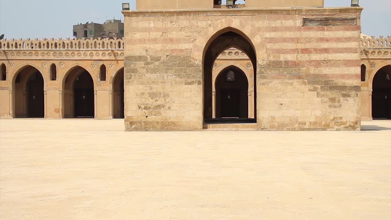 Ahmed Ibn Tulun清真寺的圆顶视频素材